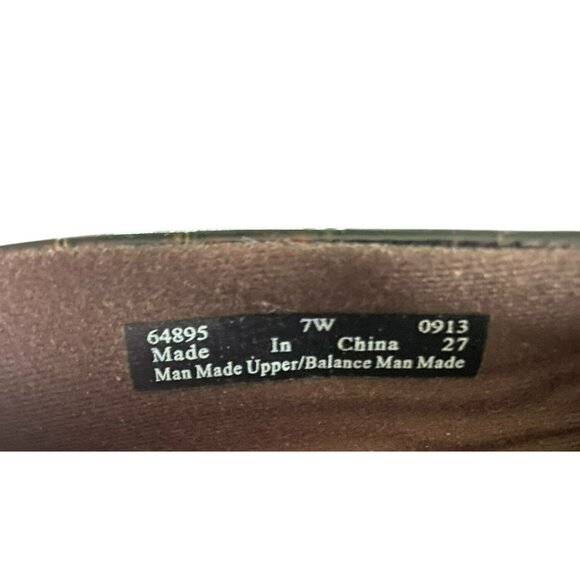 Clarks Bendables Womens 7W 7 Wide Brown Croc Embossed Slip-On Loafers - Picture 4 of 5